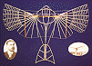 Kleiner Schlagflgel-Apparat von 1893 im Schaukasten. Modell: A.Engels