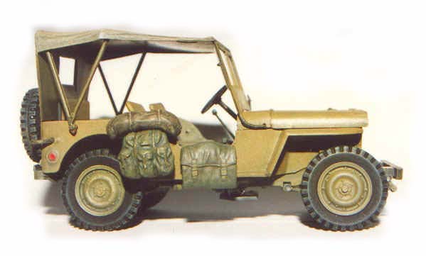 1:35 Modell des ber�hmten Willy`s Jeep. Hersteller Tamiya, erbaut von Achim Sven Engels.